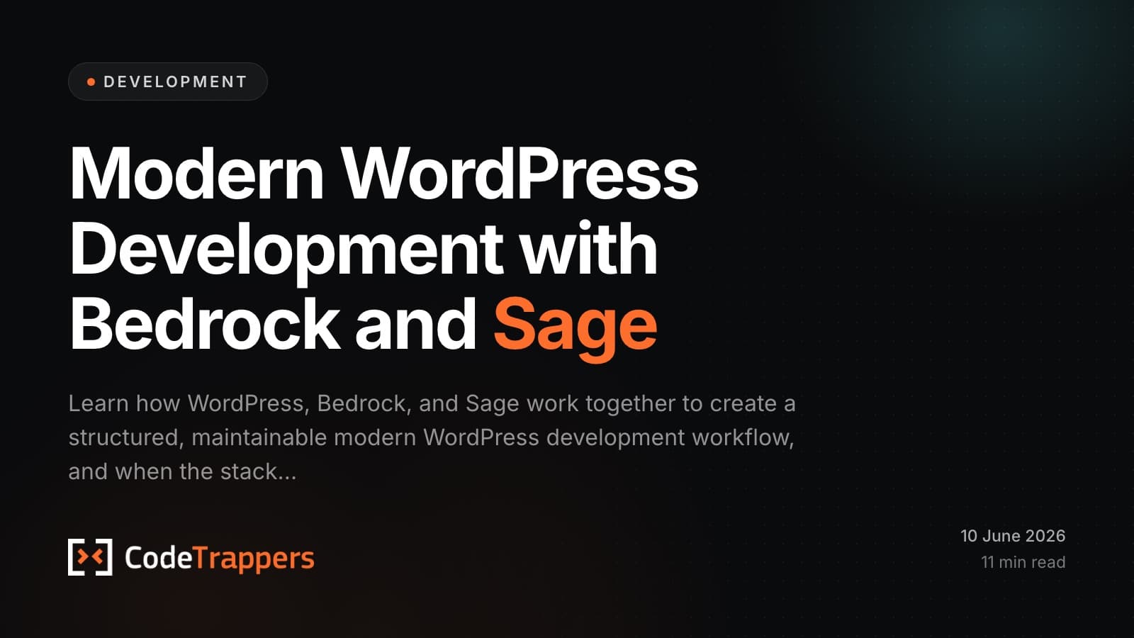 Modern WordPress Development with Bedrock and Sage