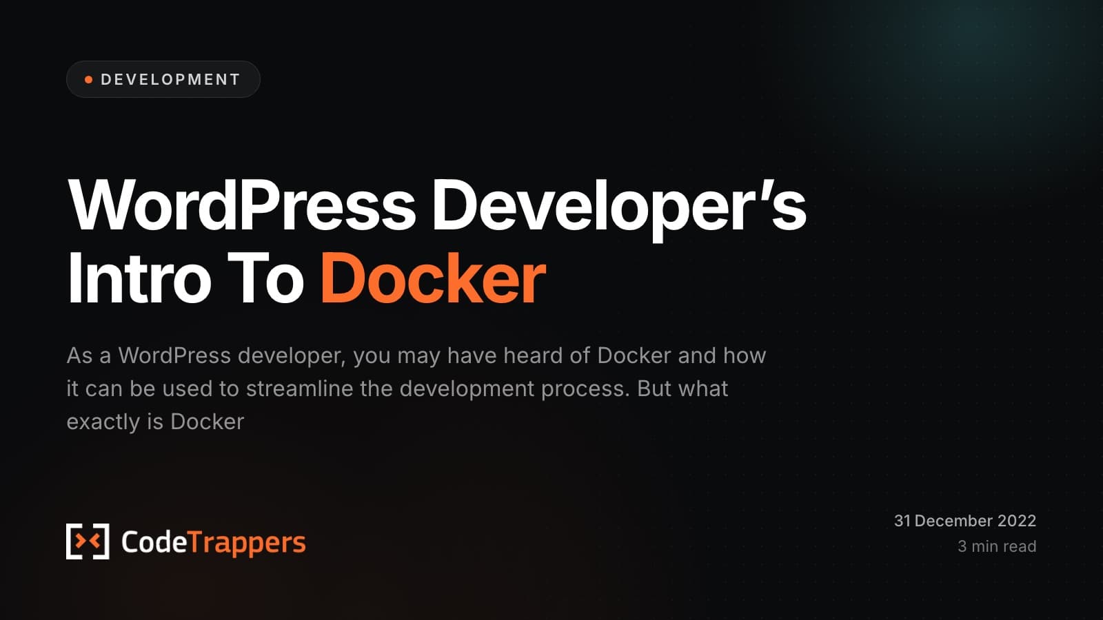 WordPress Developer’s Intro To Docker