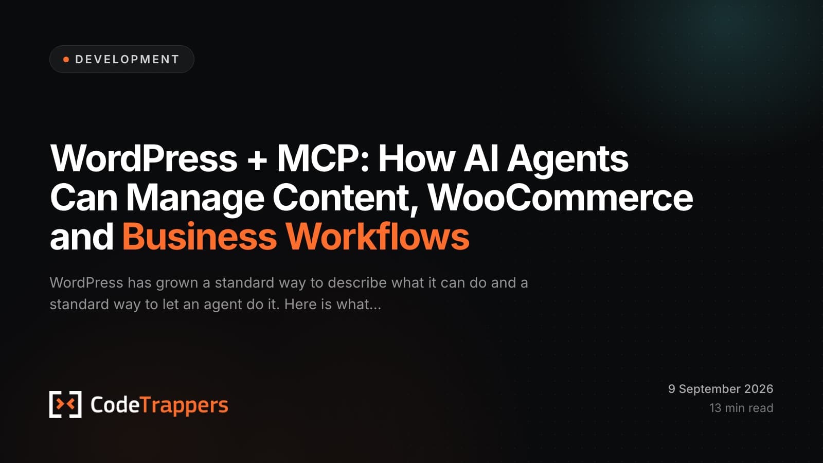 WordPress + MCP: How AI Agents Can Manage Content, WooCommerce and Business Workflows